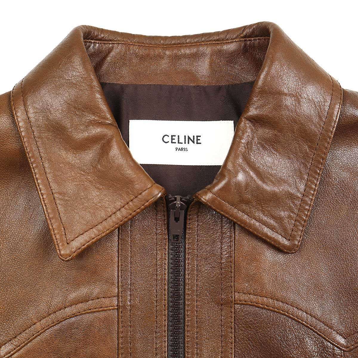 CELINE セリーヌ 23AW ラムスキン ワックスウエスタンブルゾン