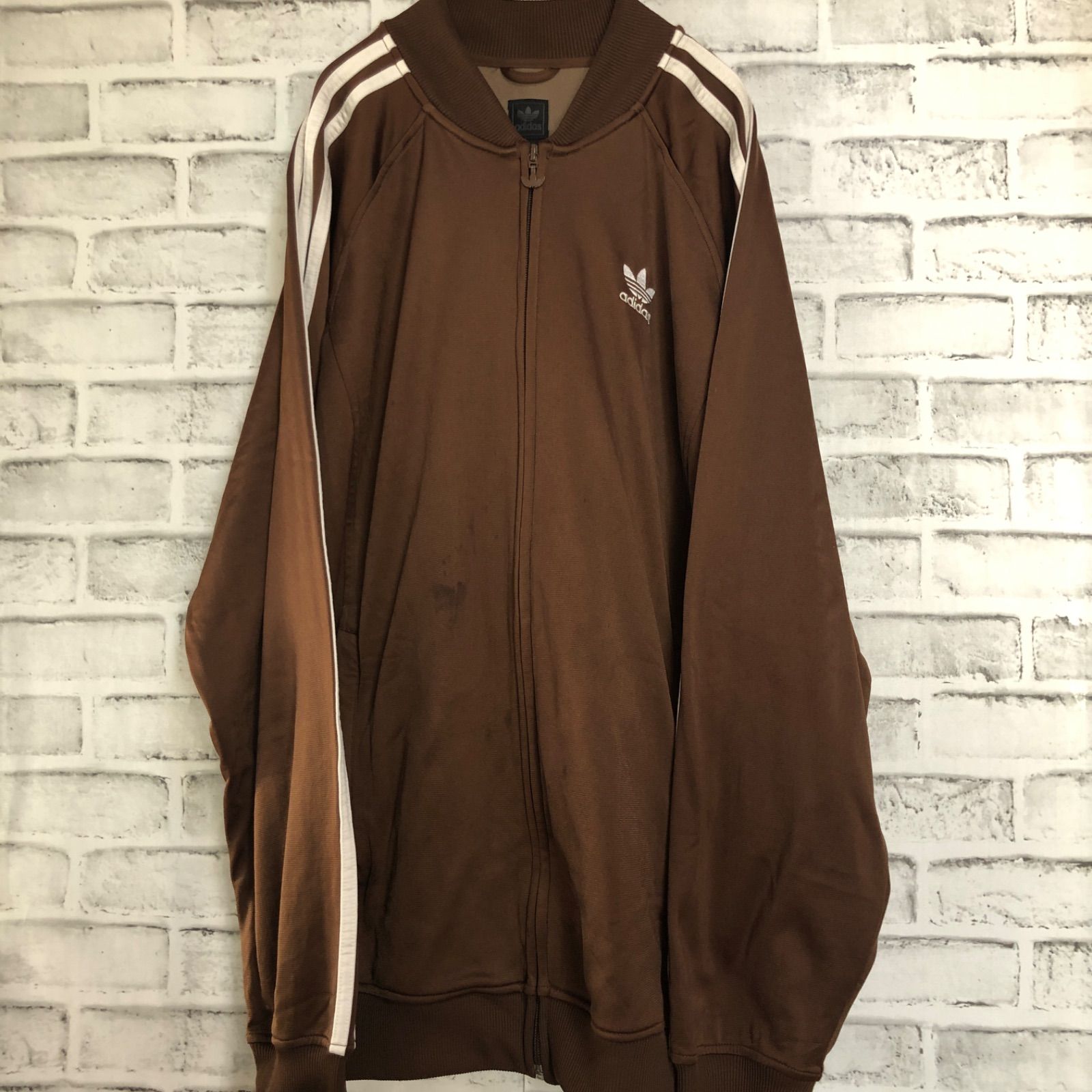 SALE】 adidas トラックジャケット ベージュ 00s 90s 茶色 ジャージ 