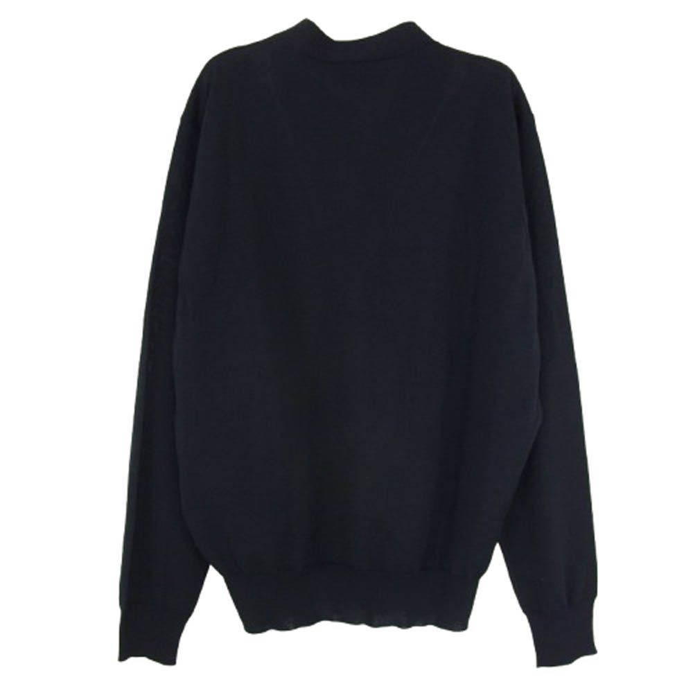 PRADA プラダ DNA00S 23年製 バージンウール Vネック カーディガン ブラック系 新古品 ♥