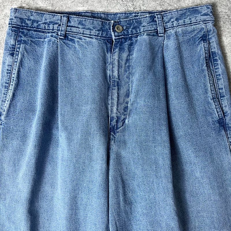 90s DOCKERSドッカーズ リーバイス タック デニムスラックス W31 90s Dockers Denim Slacks 90年代 ドッカーズ デニムスラックス