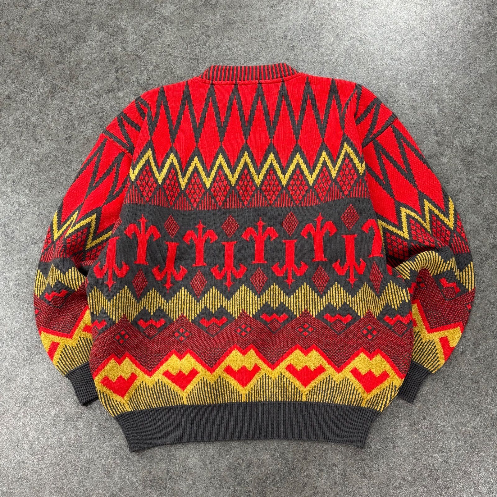 O1 90s Vintage Modigliani Multicolor 3D Sweater マルチカラー 
