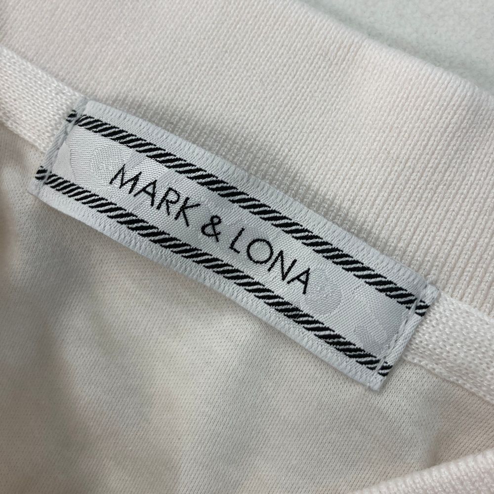サイズ：M MARK&amp;LONA マークアンドロナ MLW-17S-P11 ポロシャツ  ホワイト系 [240001198081] ゴルフウェア レディース ストスト MARK&LONA マークアンドロナ MLW-17S-P11 ポロシャツ ホワイト系