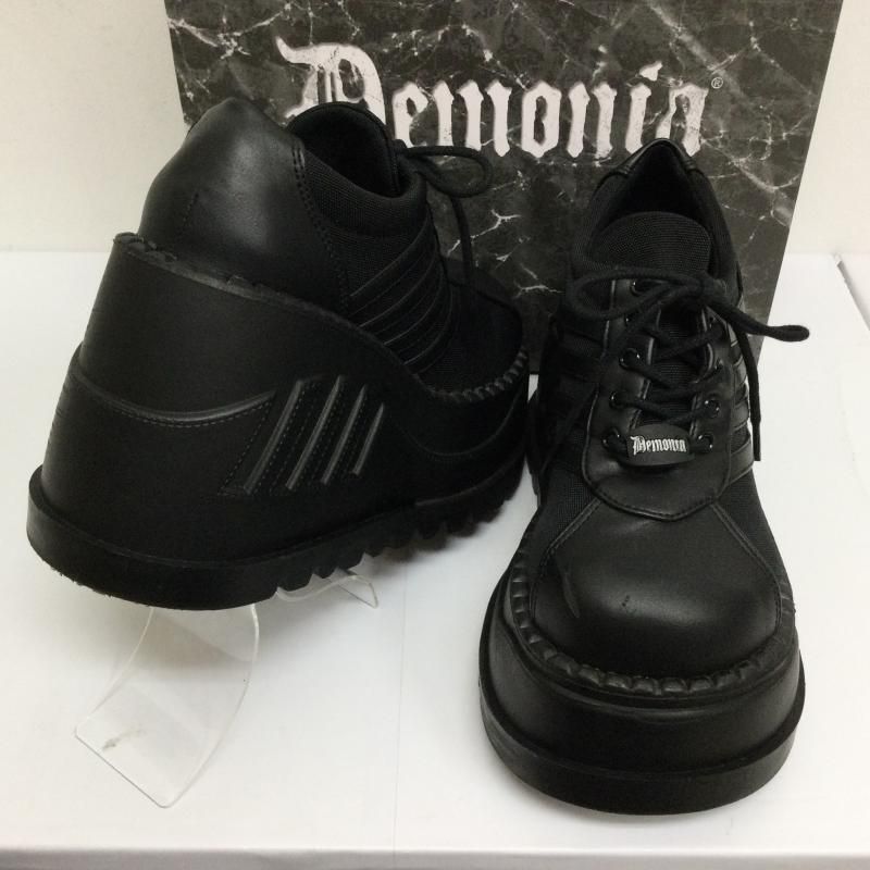 USED 古着 スニーカー DEMONIA デモニア Blk Vegan Leather STO08 厚底 