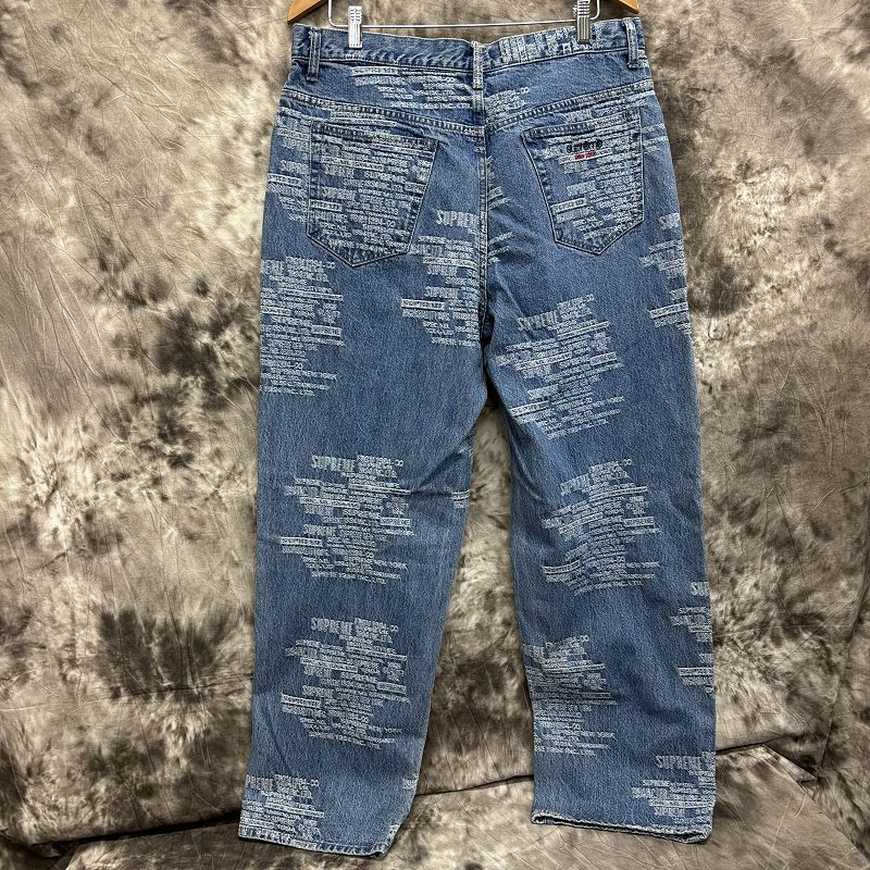 Supreme/シュプリーム【23SS】Trademark Jacquard Baggy jean/トレードマーク ジャカード バギージーンズ/32  - メルカリ