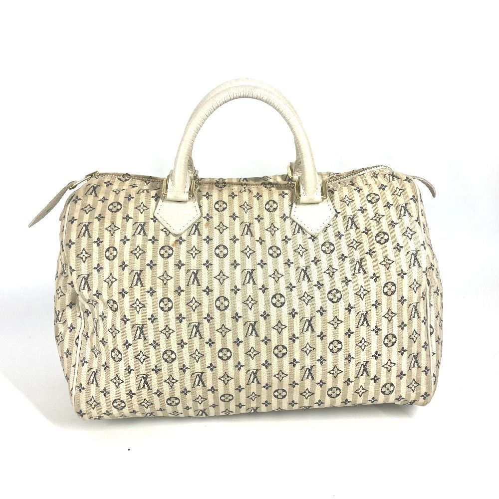 LOUIS VUITTON モノグラム ミニラン スピーディ30 ハンドバッグ ルイヴィトンミニラン スピーディ30 ストライプ 14145