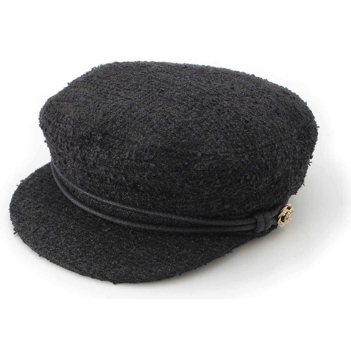 シャネル ツイード コットン ココマーク金具 キャスケット 帽子