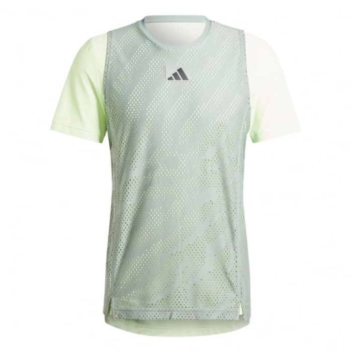 【新品・5営業日で発送】ADIDAS アディダス 41_MTENNISメッシュTシャツPRO (IKL80) 色 : SLVGRN/GRNスハ サイズ : J/XL 