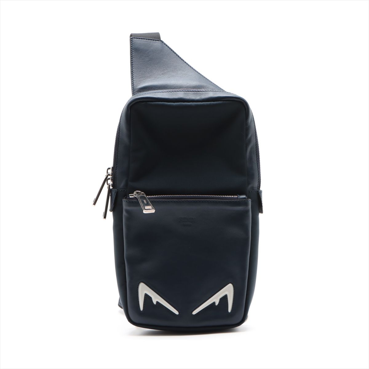 【中古】フェンディ FENDI クラッチバッグ モンスター バッグバグズ セレリア カーフ 7VA350 ブラック FENDI クラッチバッグ モンスター 二 バグズアイ パイソン
