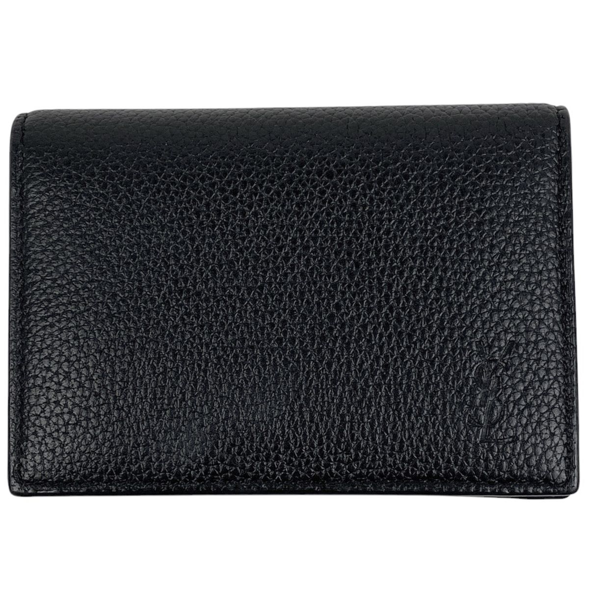 イヴ サンローラン YVES SAINT LAURENT ロゴ カードケース マルチケース カード入れ カードケース レザー ブラック レディース