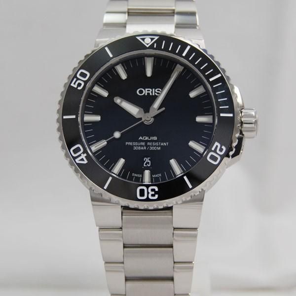 オリス ORIS アクイス　デイト ブラック733 7730 4134M【数量限定特価!!】