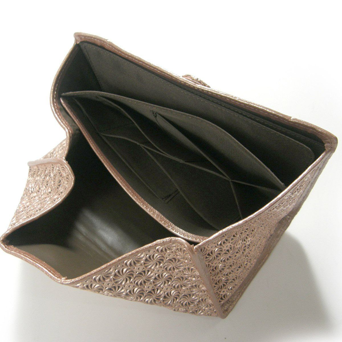 HIROKO HAYASHI GIRASOLE 牛革 長財布 ピンクゴールド