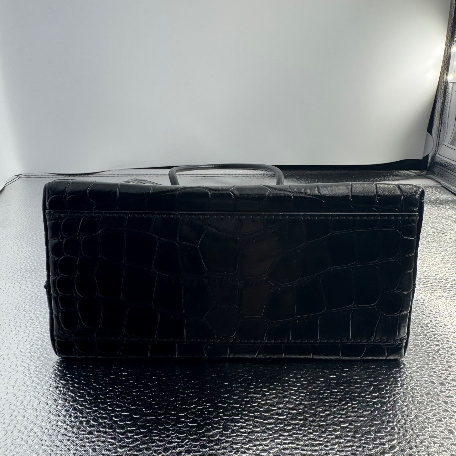 BALENCIAGA ショッピングトートバッグ 黒 レザー 美品 バレンシアガ ショッピングトート XXS ブラック レザー