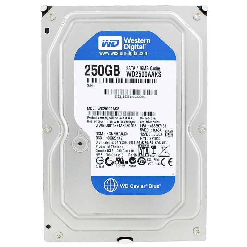 Western Digital WD2500AAKS 250GB 16MB 7200RPM Sata II 3.5