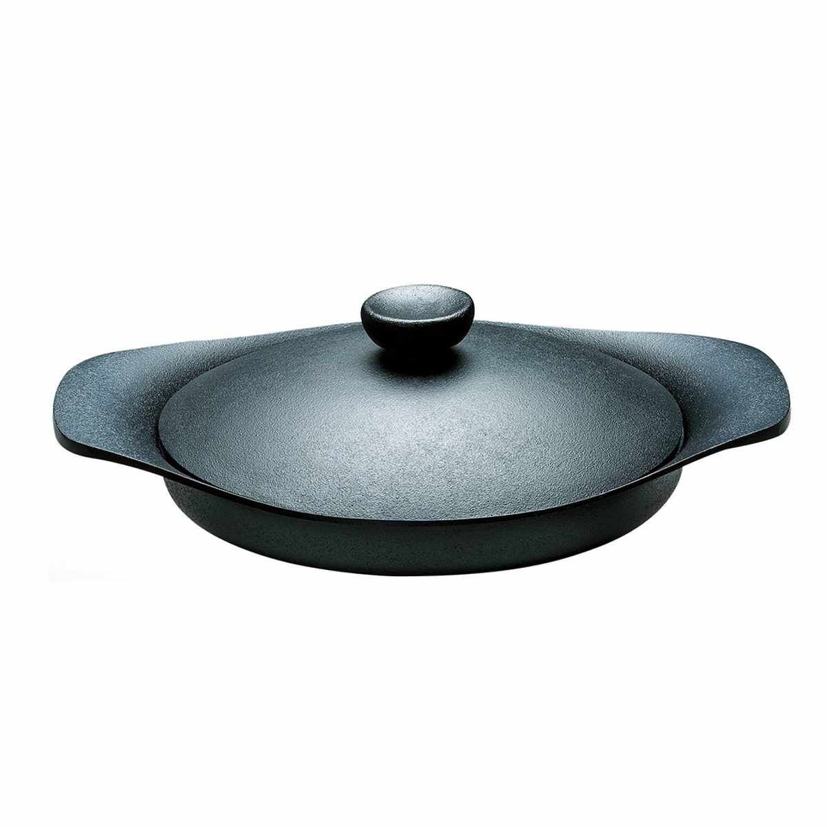 柳宗理 日本製 南部鉄器 鉄鍋 浅型 22cm IH対応 ふた無し 柳宗理 鉄鍋 22cm IH対応 浅型 ステンレス蓋付き 南部鉄器