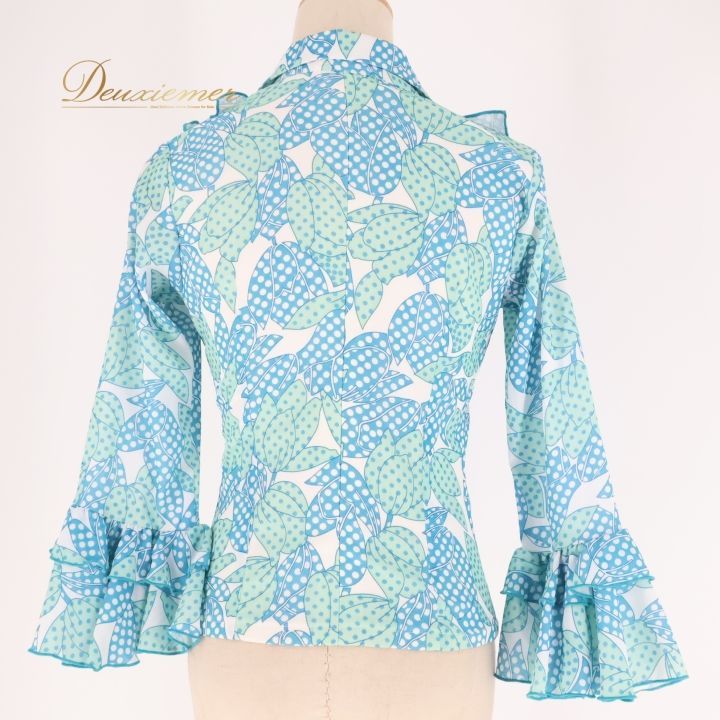 【美品 フラメンコ衣装】オレンジ SONIA JOHNES ブラウス トップス 美品 フラメンコ衣装】オレンジ SONIA JOHNES ブラウス トップス