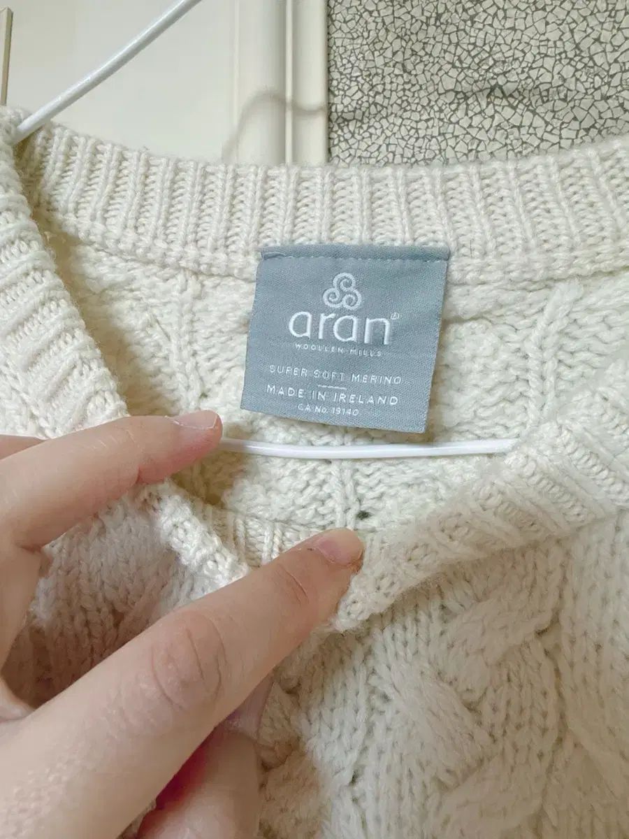 喜ばしい ARAN アラン ケーブル ニット アイボリー