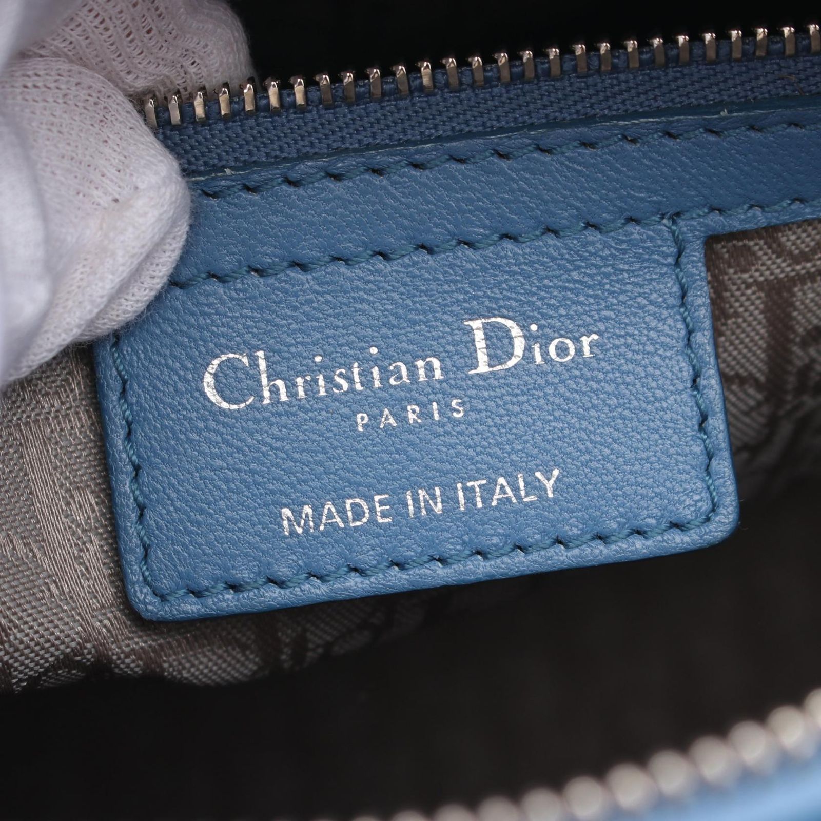 ディオール Dior ハンドバッグ レディディオール ラージ アクアブルー 