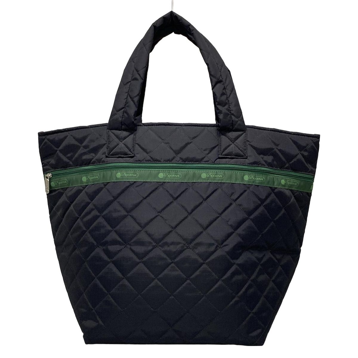 LESPORTSAC(レスポートサック) トートバッグ - 黒×ダークグリーン