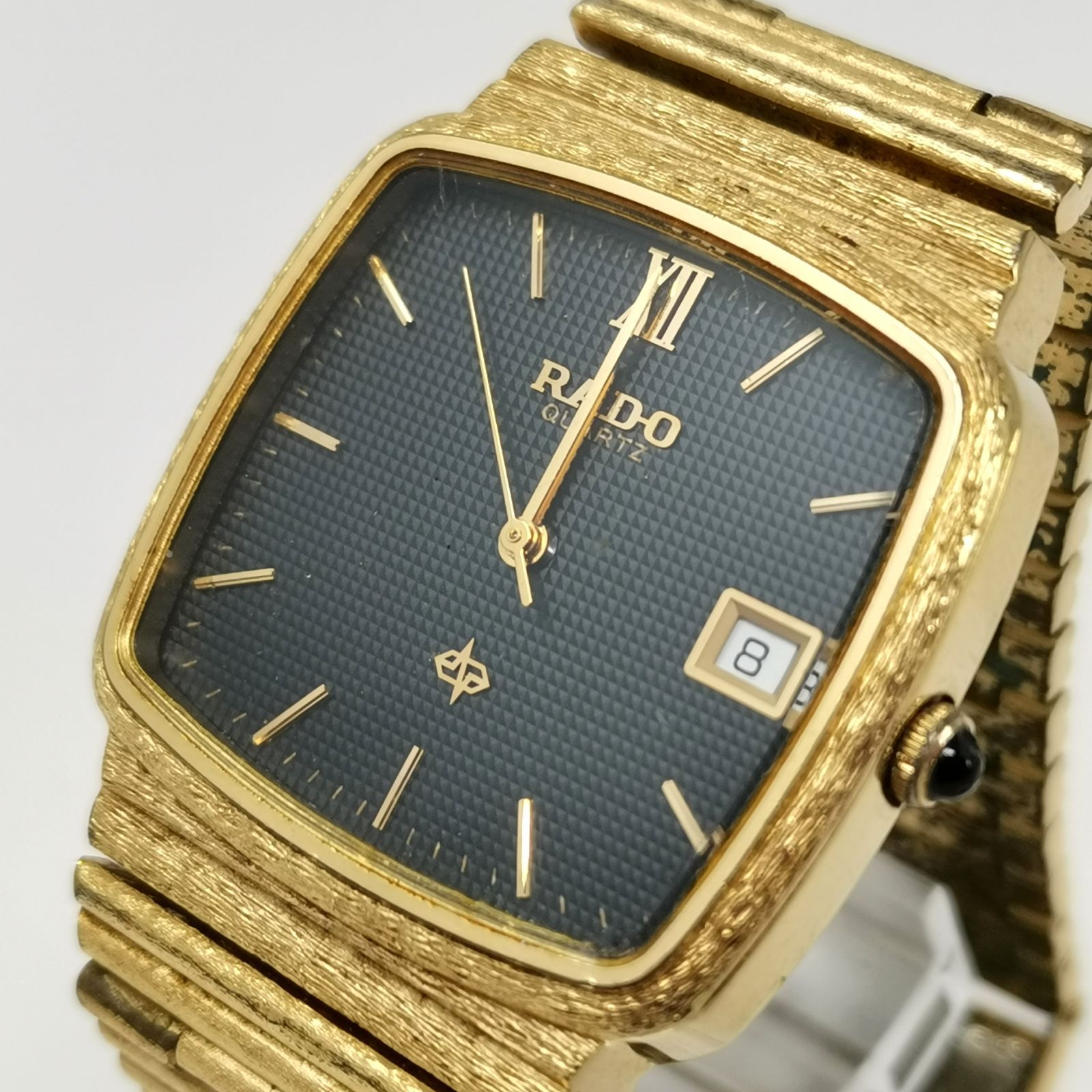 ラドー ゴールド ブラック 腕時計 アナログ RADO 電池ないため動作 