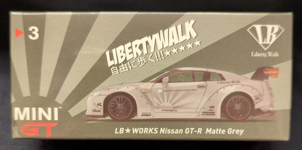TSM MODEL 1|64MINI GT LB WORKS Nissan GT-R R35 GTウイング メタルグレー 右ハンドル MGT00003