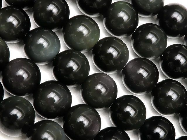 特大 レインボーオブシディアン 丸玉 レインボーオブシディアン 丸玉 8mm【1連販売】 / 2-16 OB8M-X