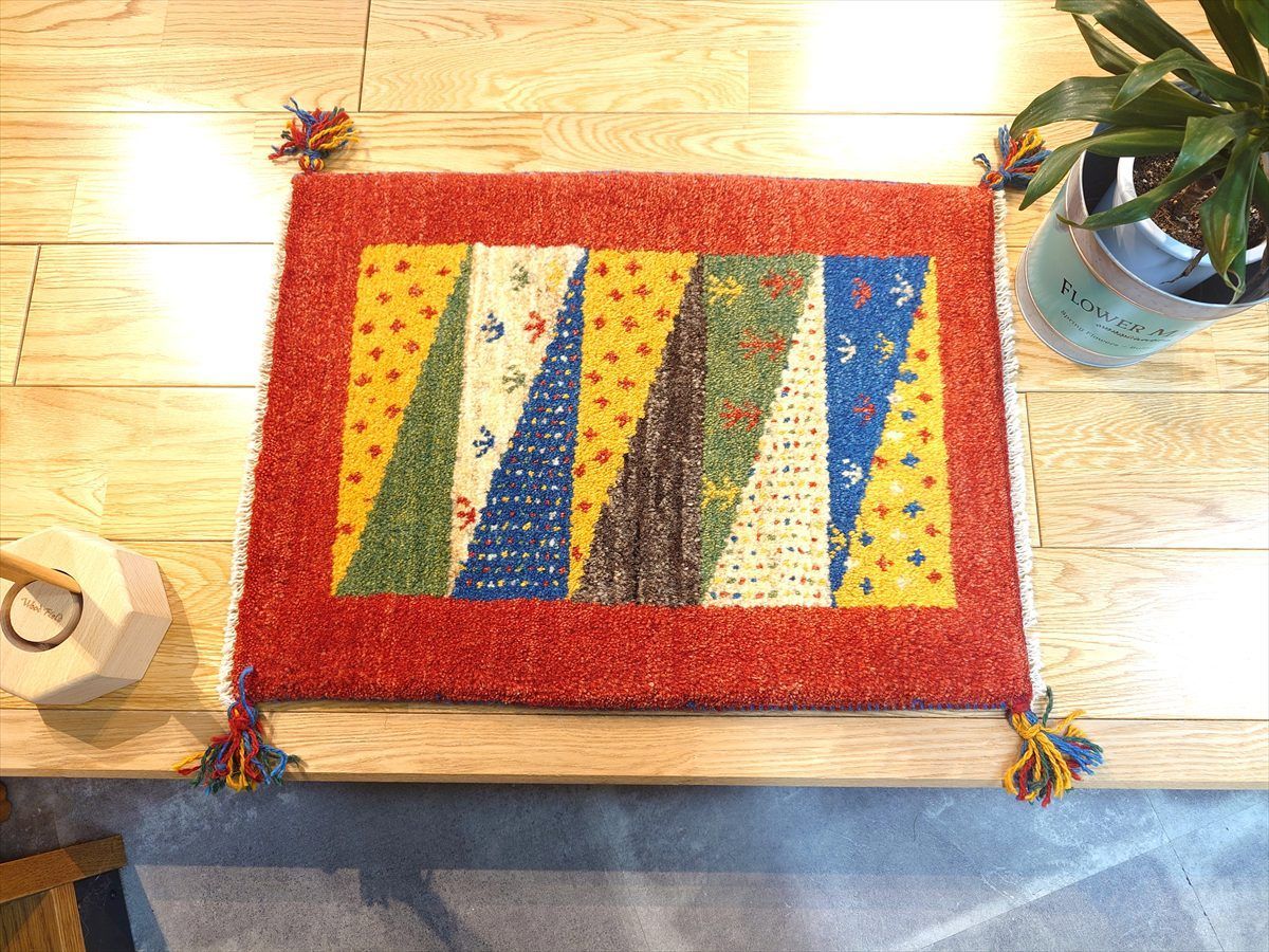 新品 ペルシャ絨毯 手織り ギャッベ (SS102) トランジ 山羊 生命の木