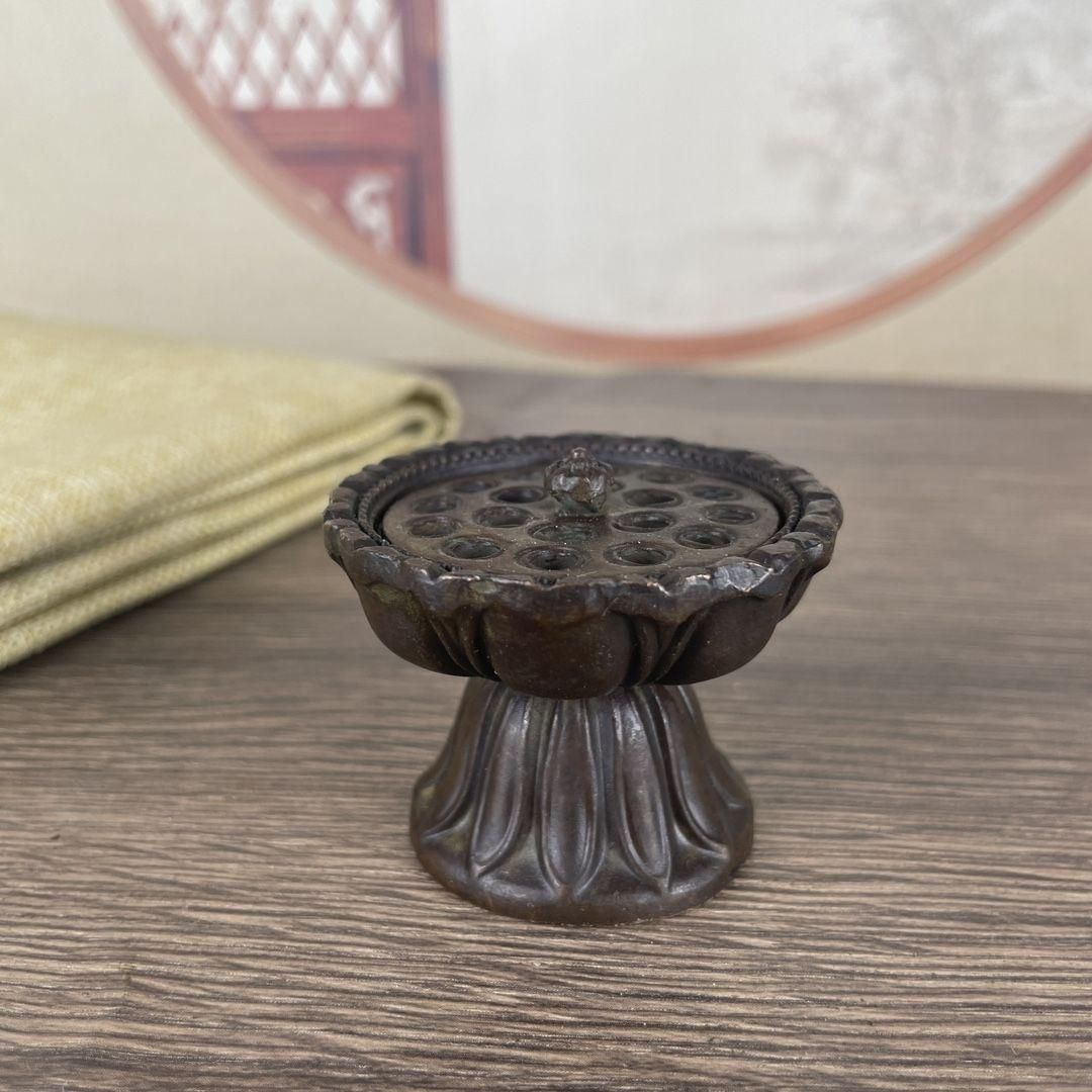 銅細工 宝蓮灯蓮香炉  盤香炉 香道具   装飾品   工芸品 美術品 置物 銅細工 宝蓮灯蓮香炉 盤香炉 香道具 装飾品 工芸品 美術品 置物