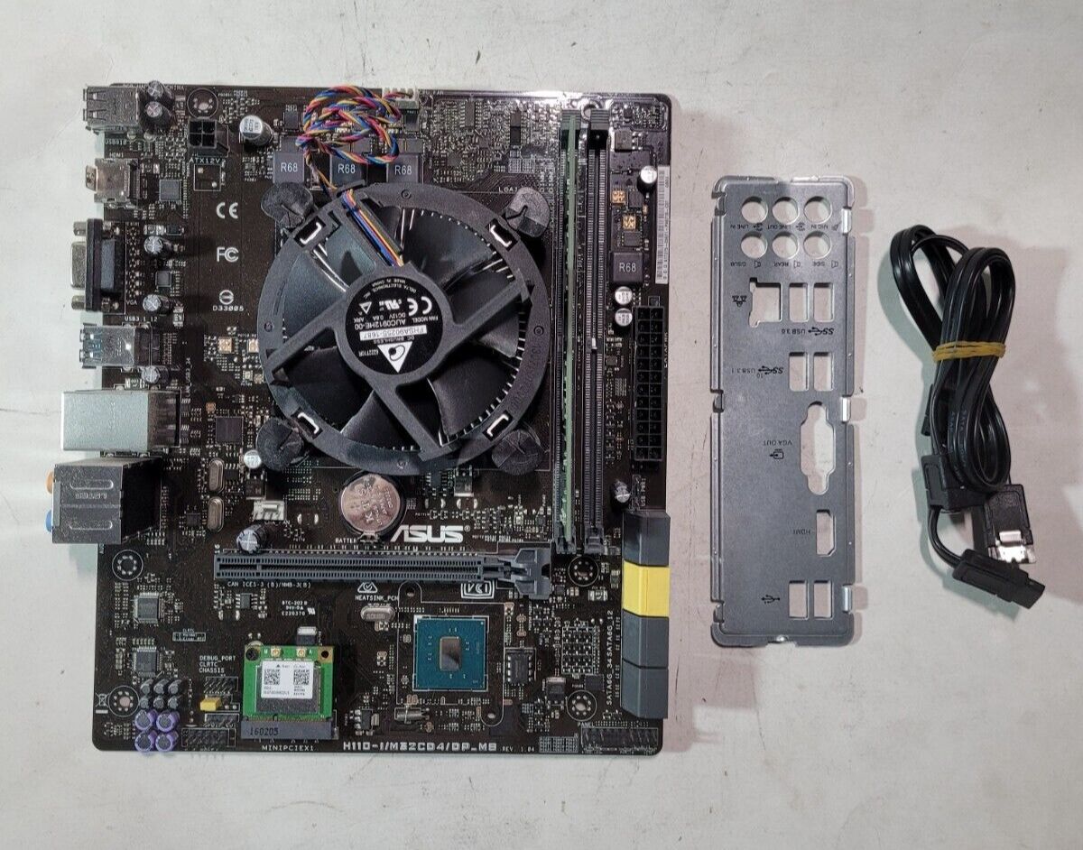 ASUS H110-I マザーボード i3-6100 8GB RAM 2x SATA ケーブル イオシールド 2002