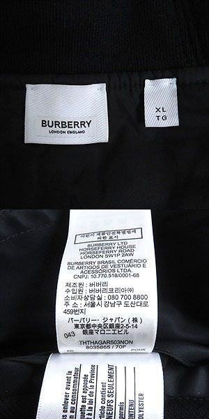 美品□BURBERRY/バーバリー 切り替えデザイン ダブルジップ フーデッド