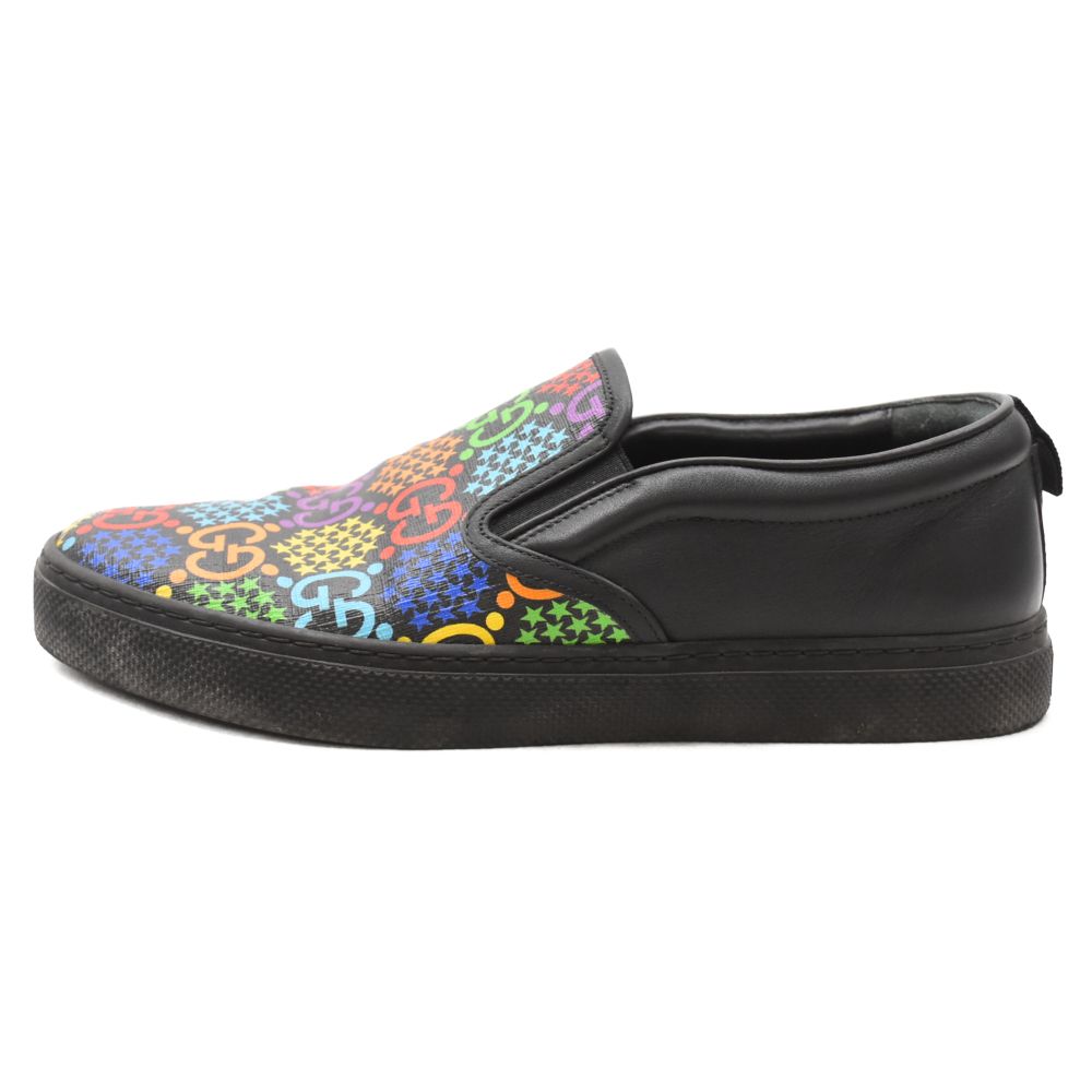 GUCCI グッチ GGサイケデリック レザースリッポン ローカットスニーカー マルチ 610080 GUCCI (グッチ) GGサイケデリック レザースリッポン ローカット