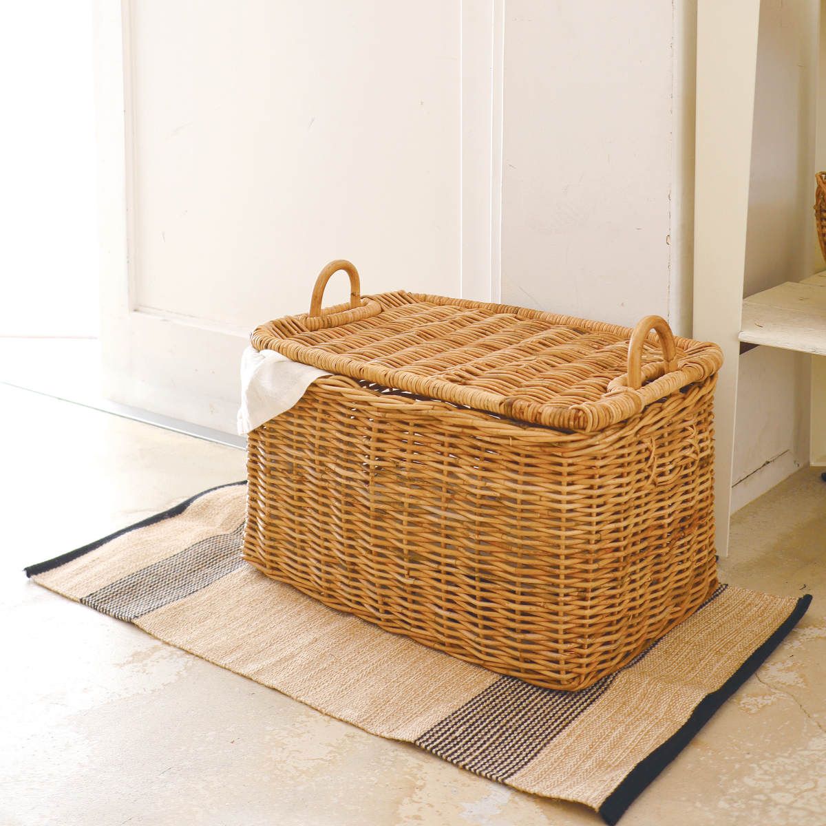 収納 バスケット カゴ アラログ Sサイズ 直径35cm 円型 円 ラタン 籐 北欧 ナチュラル おしゃれ かわいい 天然素材