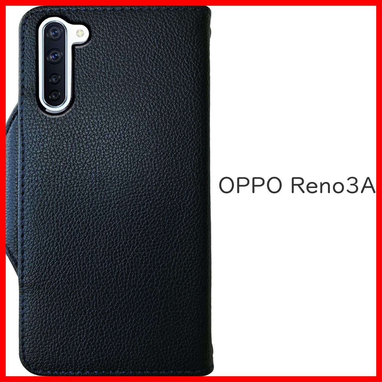 特価セール】OPPO Reno3A スリム手帳ケース 【 黒TPU 】 手帳ケース ...