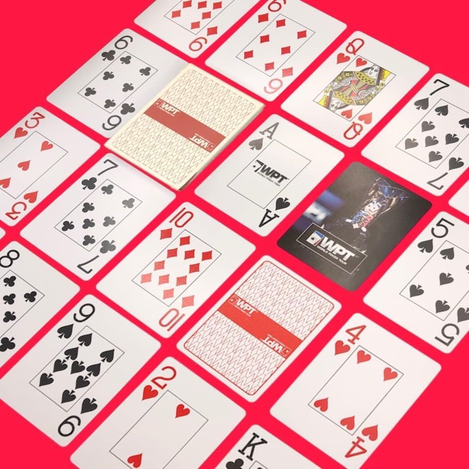 新着商品 1002WPT赤 青×6セット 12個 防水 プラスチック ポーカー用プラスチックトランプ W-Berry GGpoker WPT
