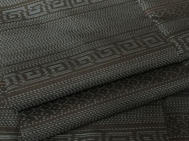 平和屋着物○本場大島紬 縞 正絹 逸品 AAAW4068np 