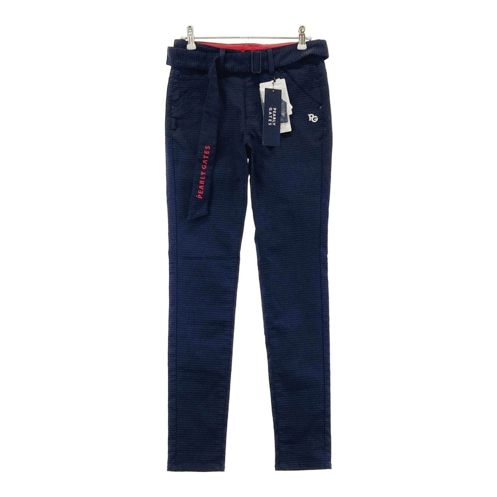 サイズ 00 PEARLY GATES パーリーゲイツ 055-2131302 ストレッチパンツ 総柄 ネイビー系 240101535093 ゴルフウェア レディース ストスト