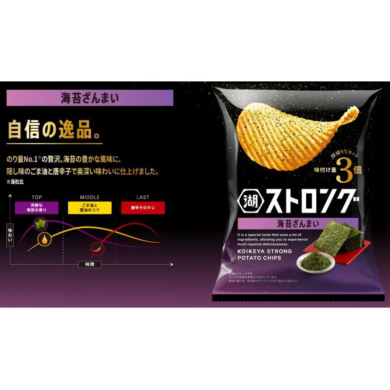 湖池屋 ストロング 53g 3種各4袋セット （計12袋） 海苔ざんまい