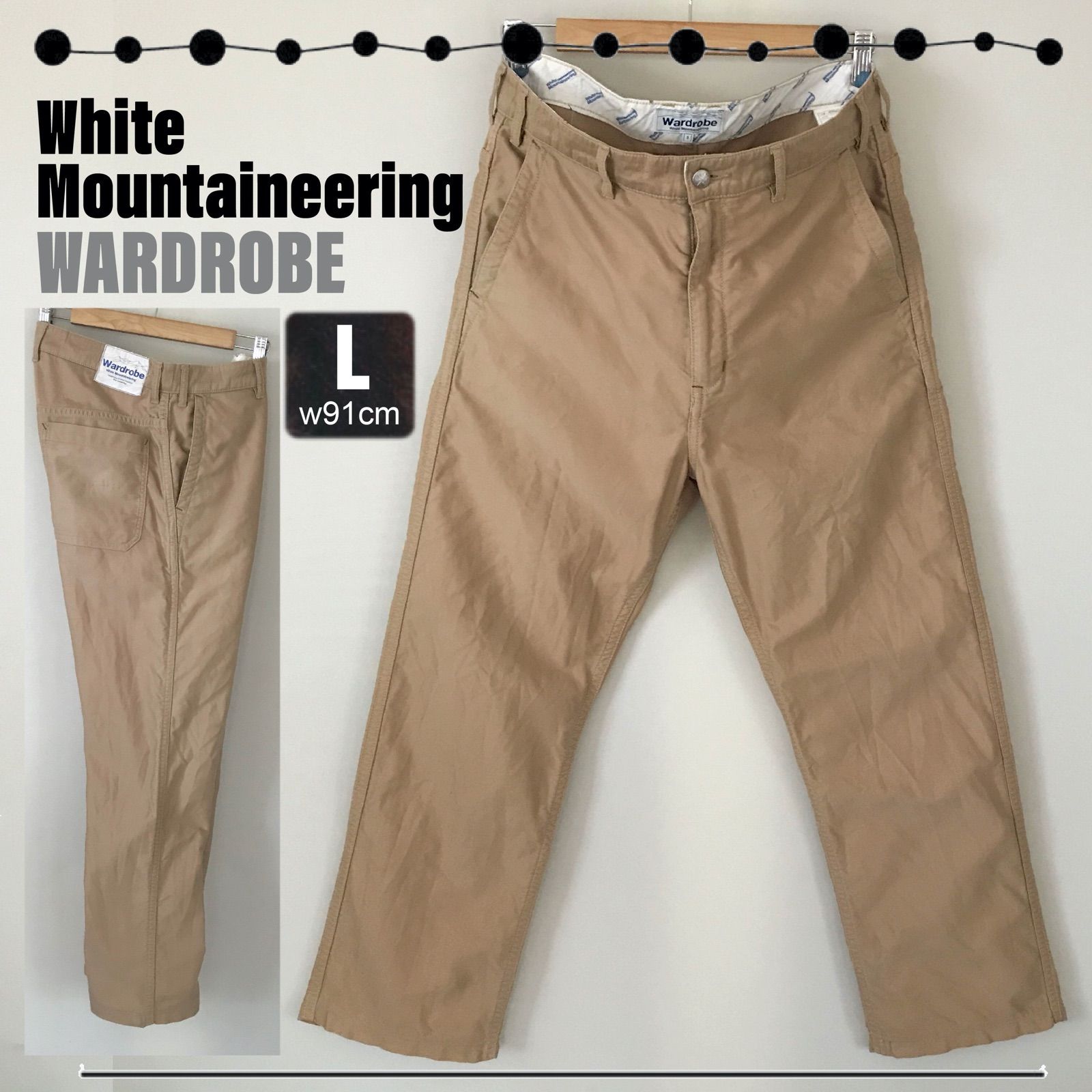 ホワイトマウンテニアリング ワードローブ☆White Mountaineering WARDROBE☆コットンチノパン チノパンツ  2010SS☆メンズL(w91cm) 2403M020 | Beli pada Mercari dari Jepun! | Buyee