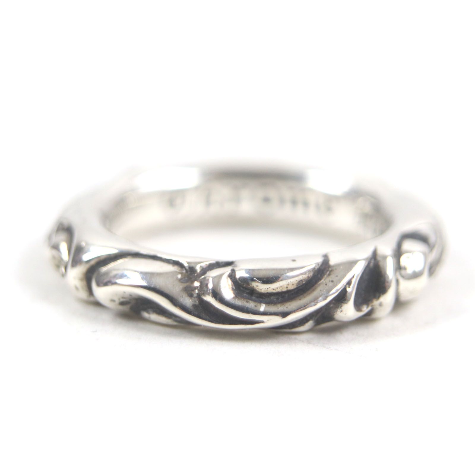 美品▽CHROME HEARTS クロムハーツ スクロールバンドリング 925