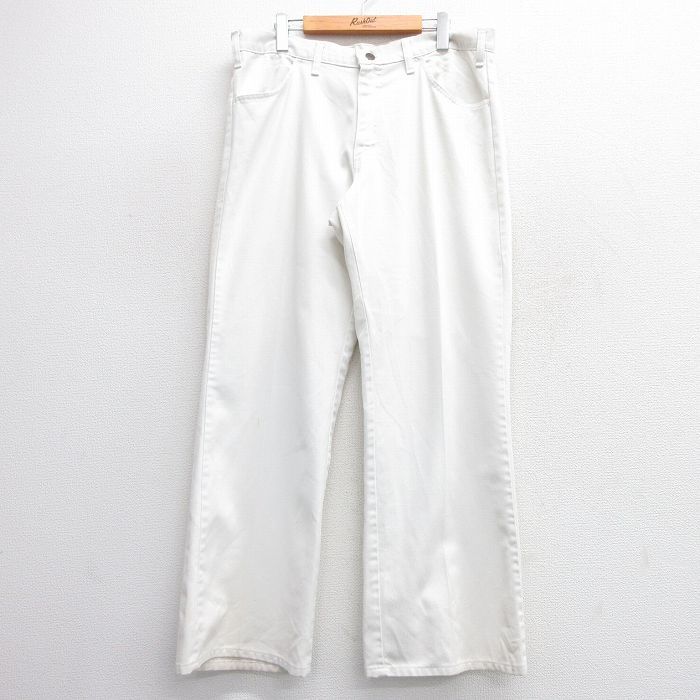 W36/古着 モンゴメリーワード パンツ メンズ 80s タロン 白 ホワイト 25feb22  ボトムス ロング