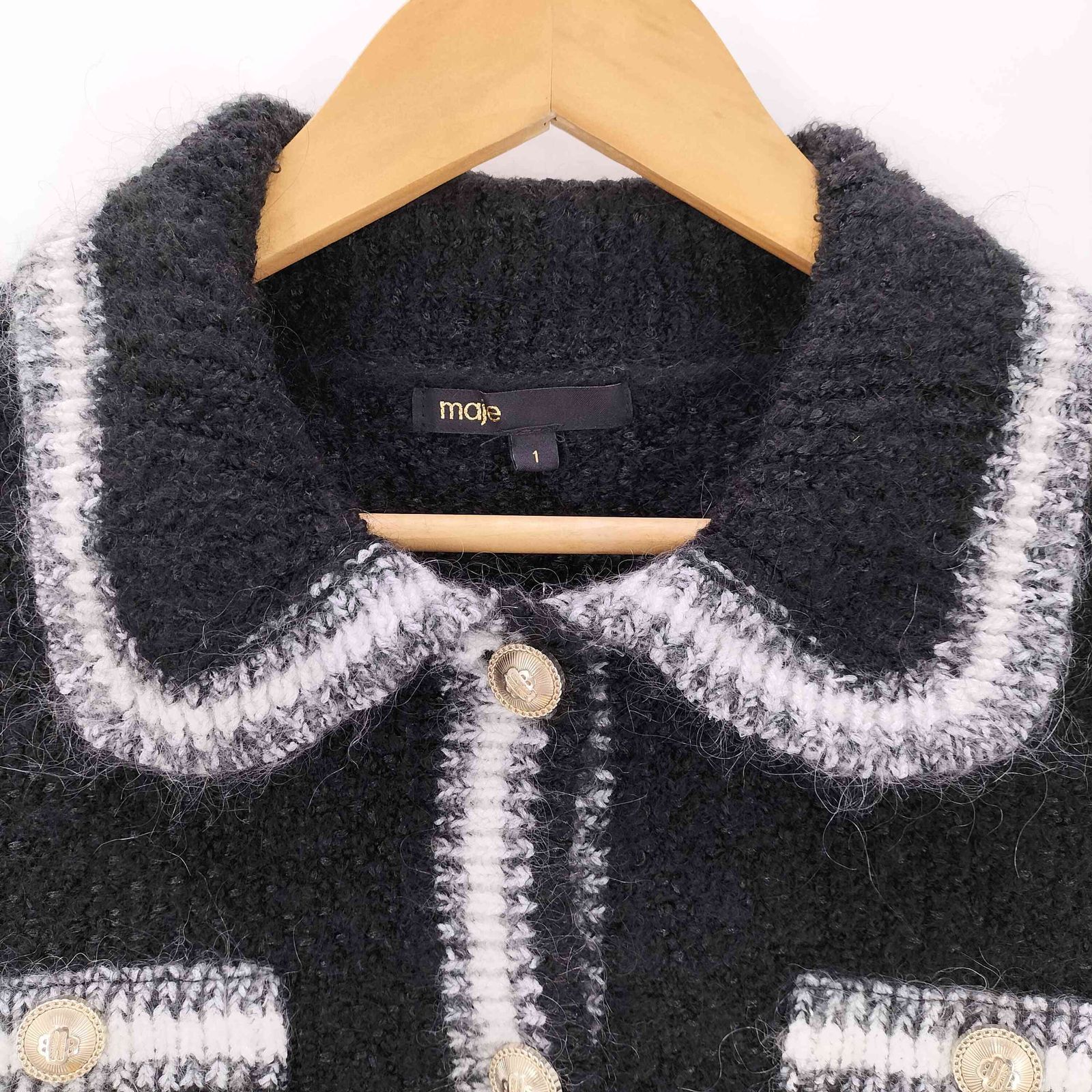マージュ Maje shiny knit cardigan ニットカーディガン マージュ Maje shiny knit cardigan ニットカーディガン - メルカリ