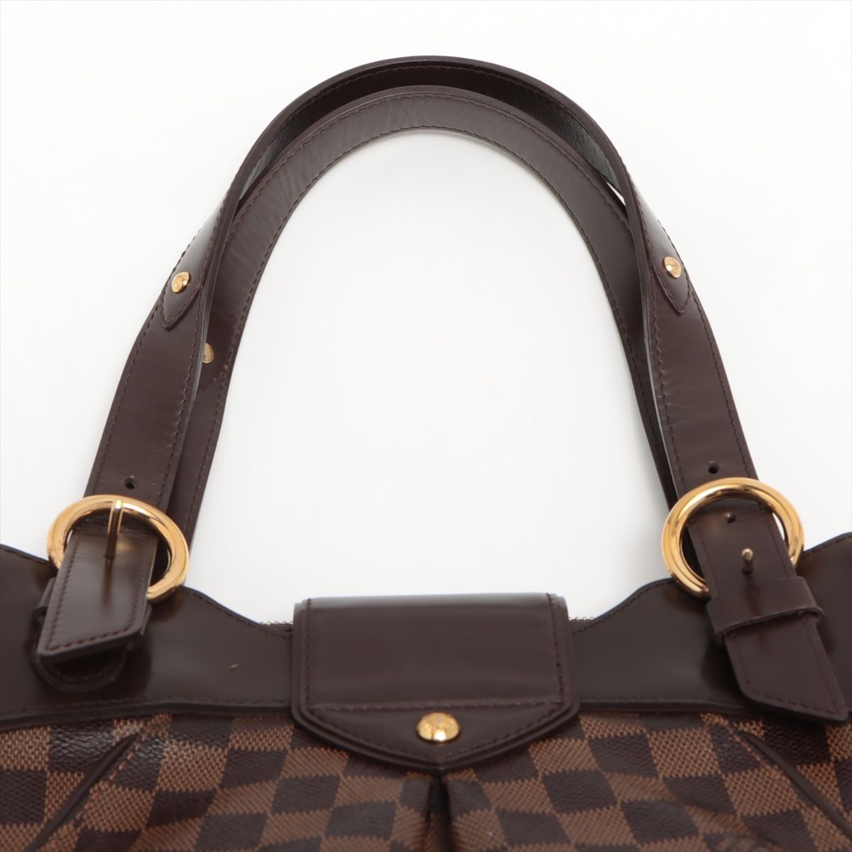 1円 美品 ルイヴィトン ダミエ システィナ PM N41542 レザー