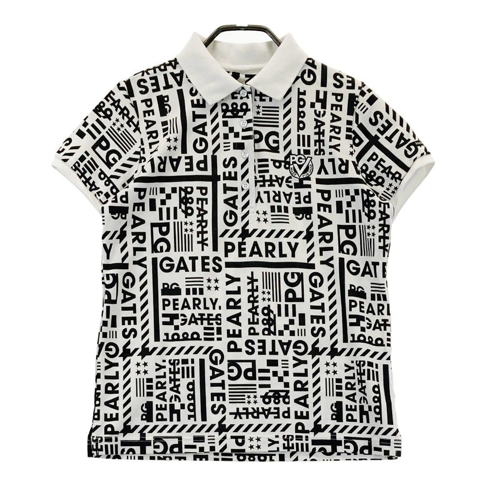 PEARLY GATES パーリーゲイツポロシャツ ホワイトブラック サイズ0