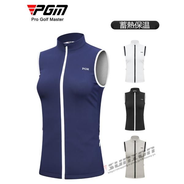 ゴルフベスト レディース GOLF 蓄熱保温 ゴルフウェア 防寒 秋冬 中綿ベスト ストレッチ カジュアル 暖かい プレゼント ギフト 2312nvgfvest12*カラー-BLACK