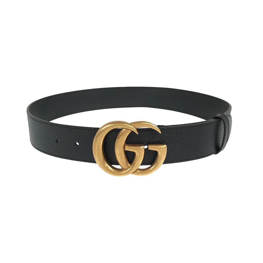 グッチ GUCCI GG マーモント 406831 ブラック レザー メンズ ベルト 