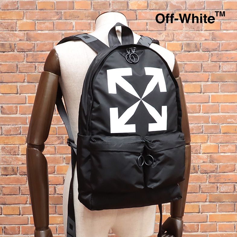 Off-White/バックパック OMNB003R20E48020 アロー プリント ストリート ラグジュアリー オフホワイト イタリア製 リュックサック  新品/黒/ブラック/jk452/ - メルカリ