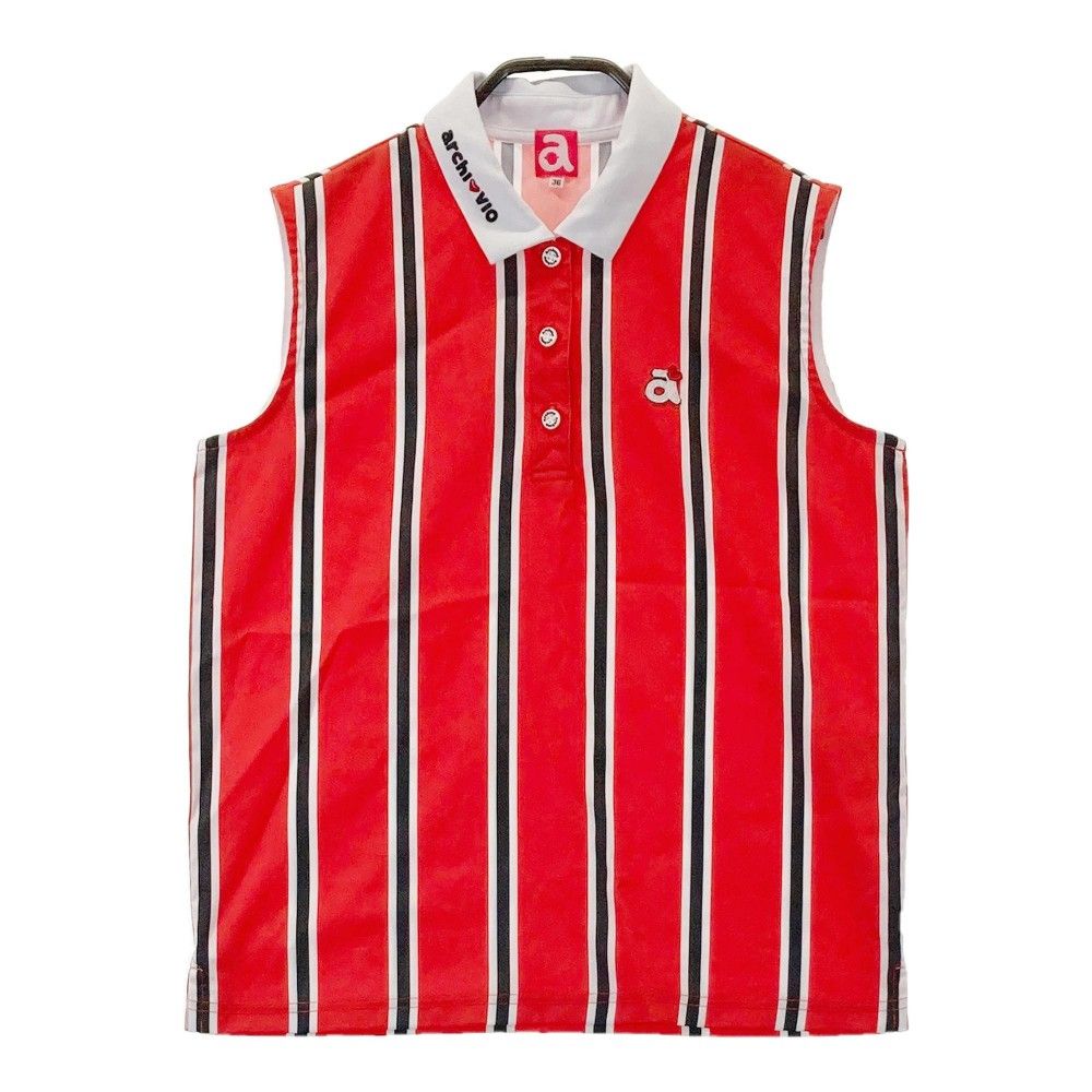 サイズ：36 ARCHIVIO アルチビオ ノースリーブポロシャツ レッド系