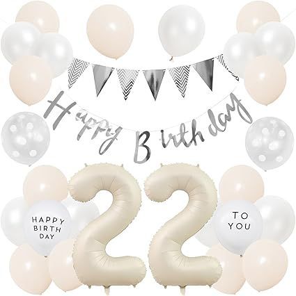 誕生日 バルーン 風船セット 飾り付け 22歳 happy birthday ガーランド