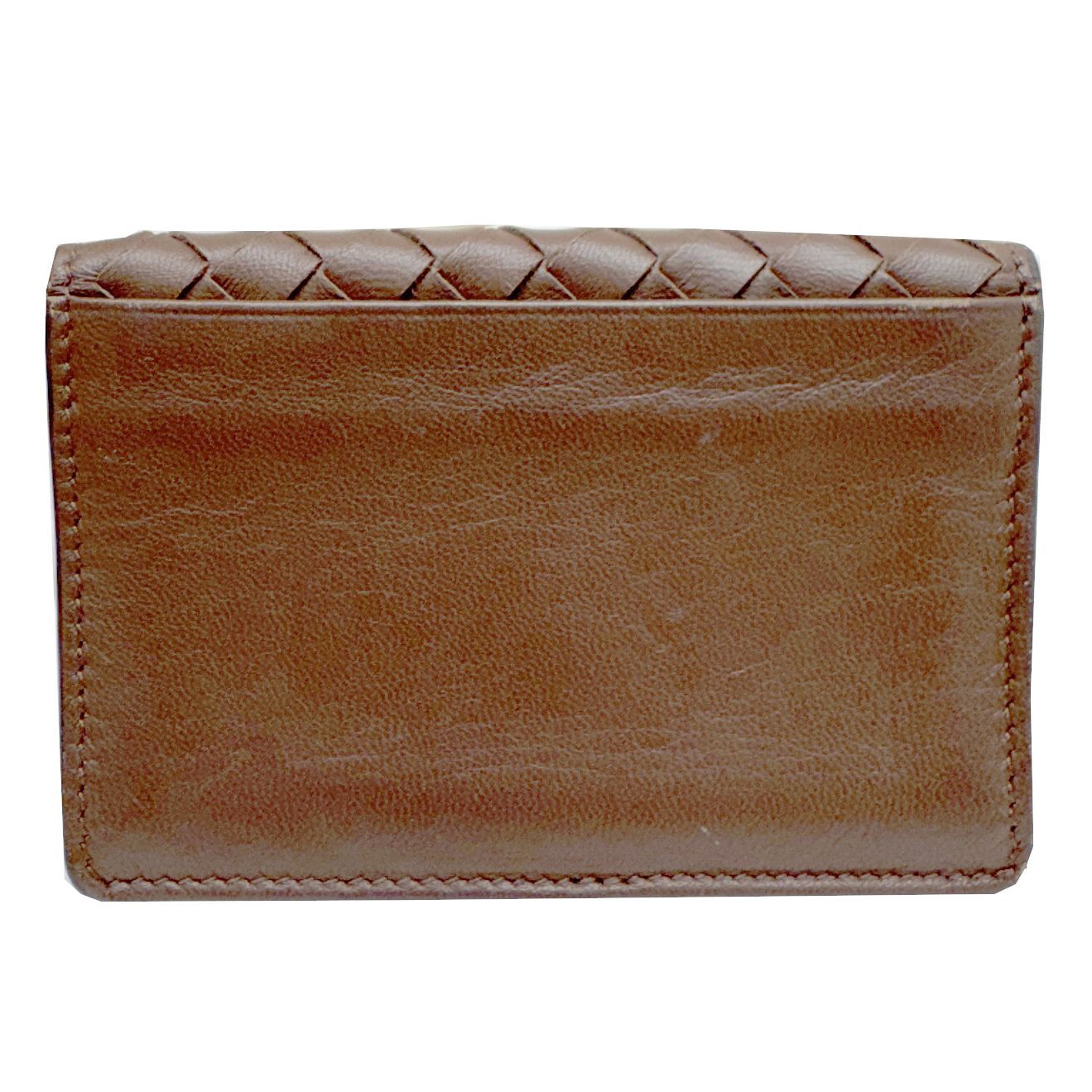 ボッテガヴェネタ コインケース ダークブラウン イントレチャート 美品☆ボッテガ イントレチャート コインケース