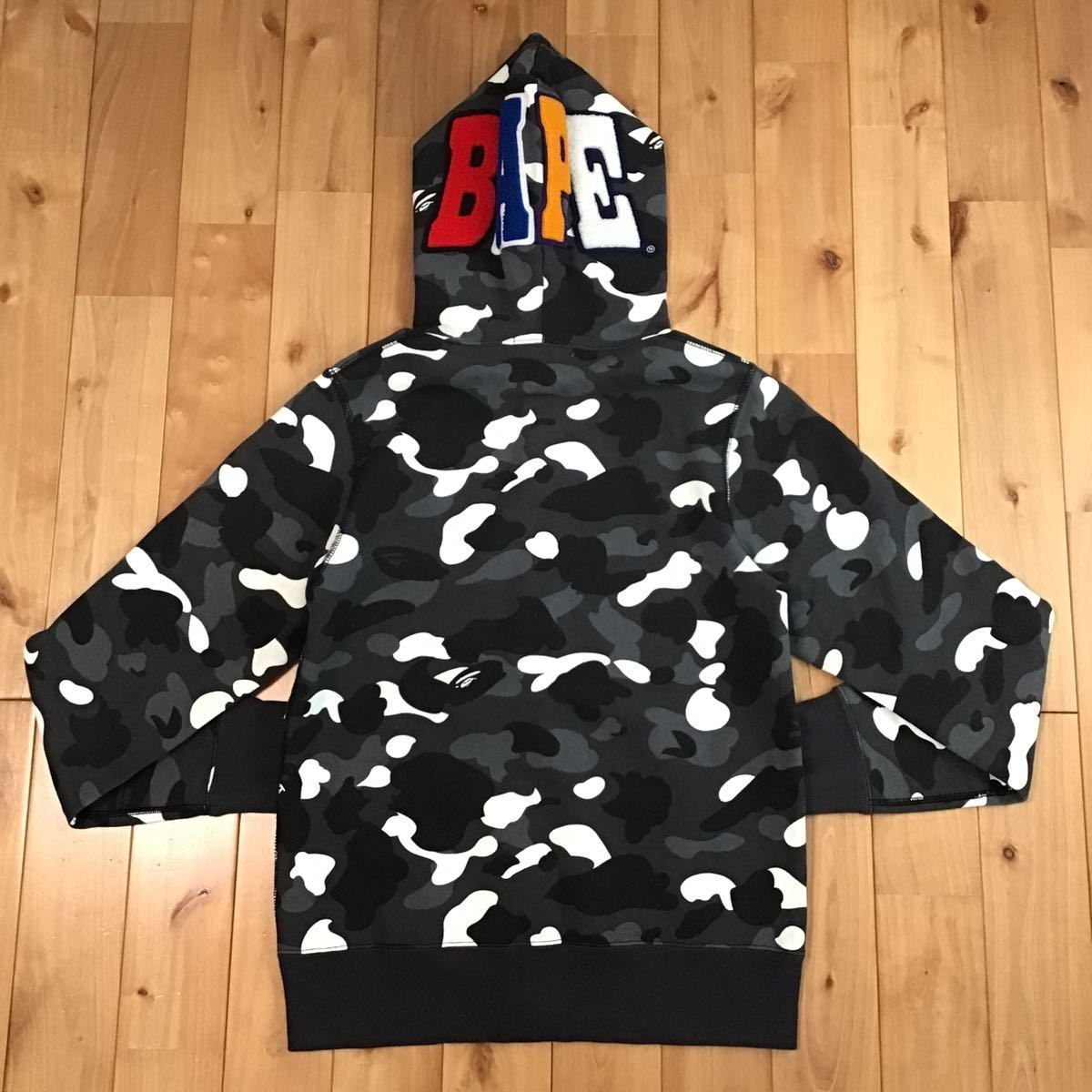 ☆蓄光☆ city camo APE head full zip Hoodie Sサイズ a bathing ape