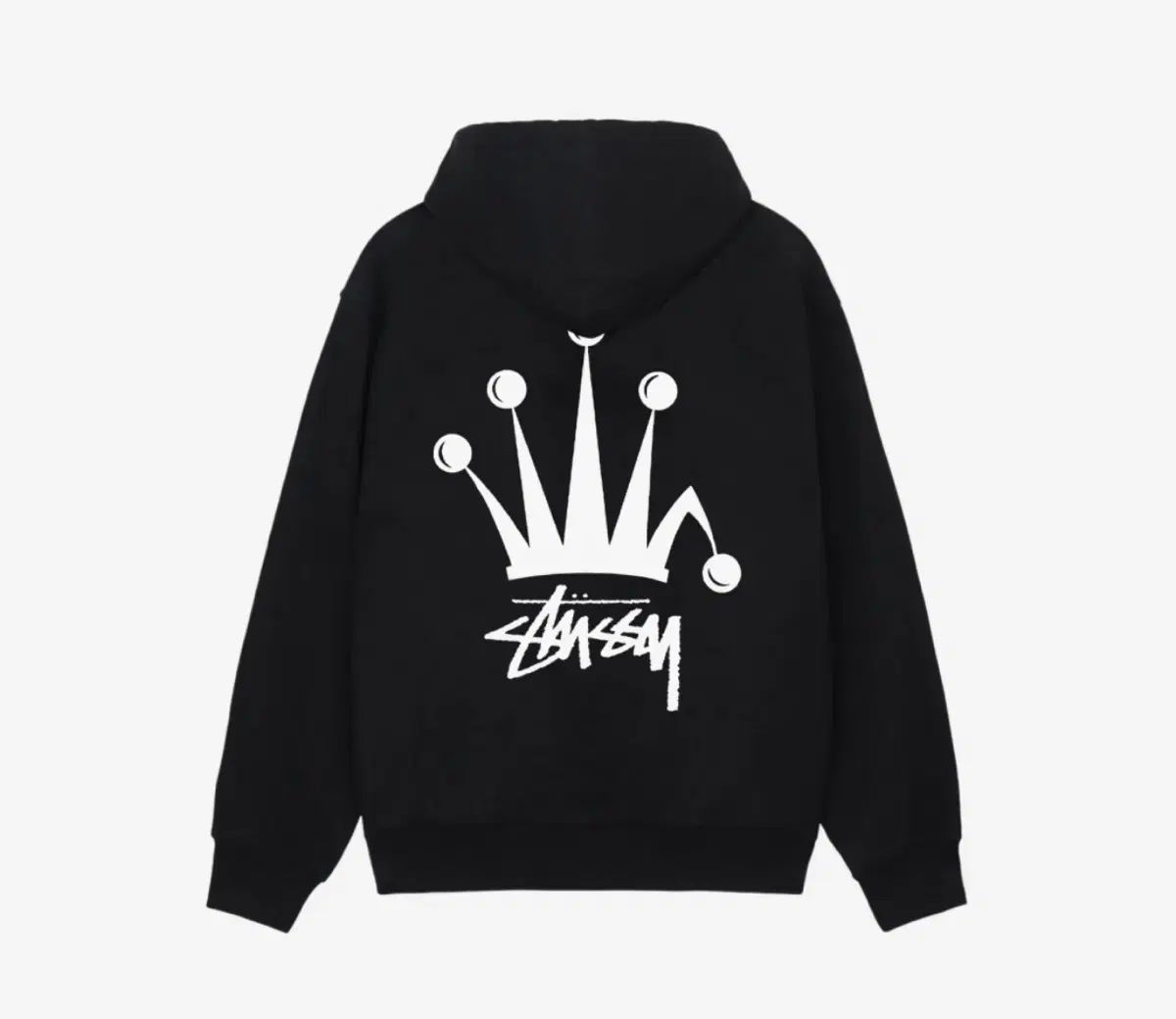 STUSSY(ステューシー) リーガル クラウン フード ジップアップ 黒 L 